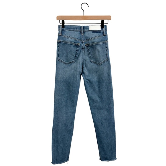 Re/Done Women's Skinny Jeans in Blue - Picture 3 of 10